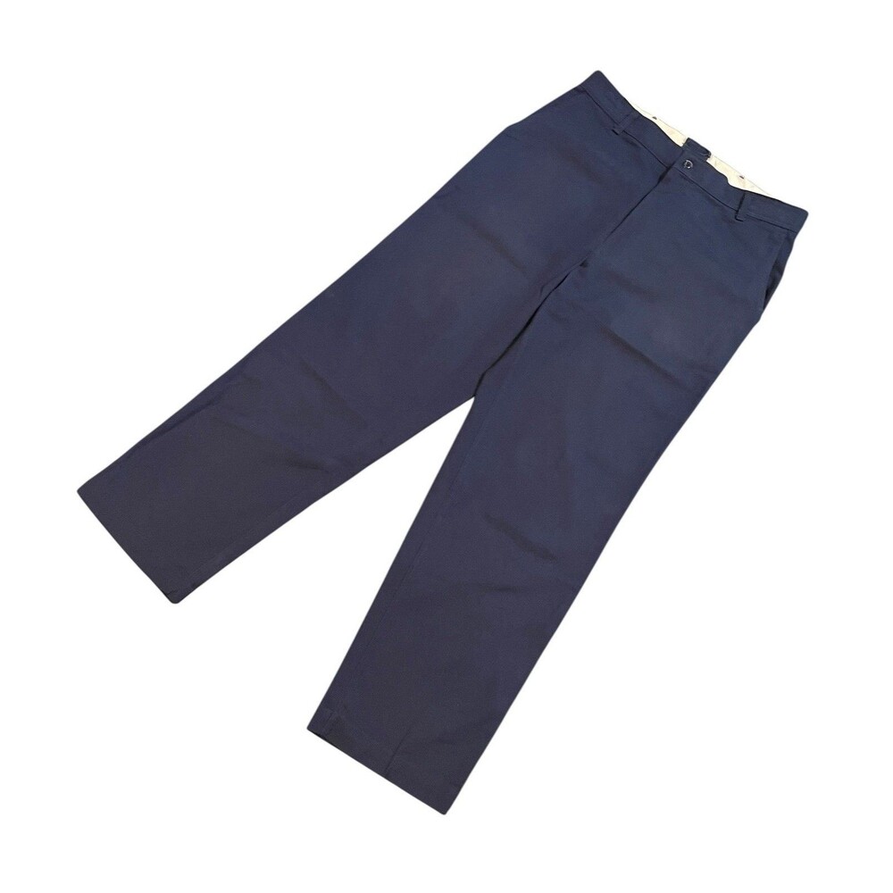 Vintage Red Kap Navy Blue Dura Press Work Pants Trousers Size 36x34 Workwear USA